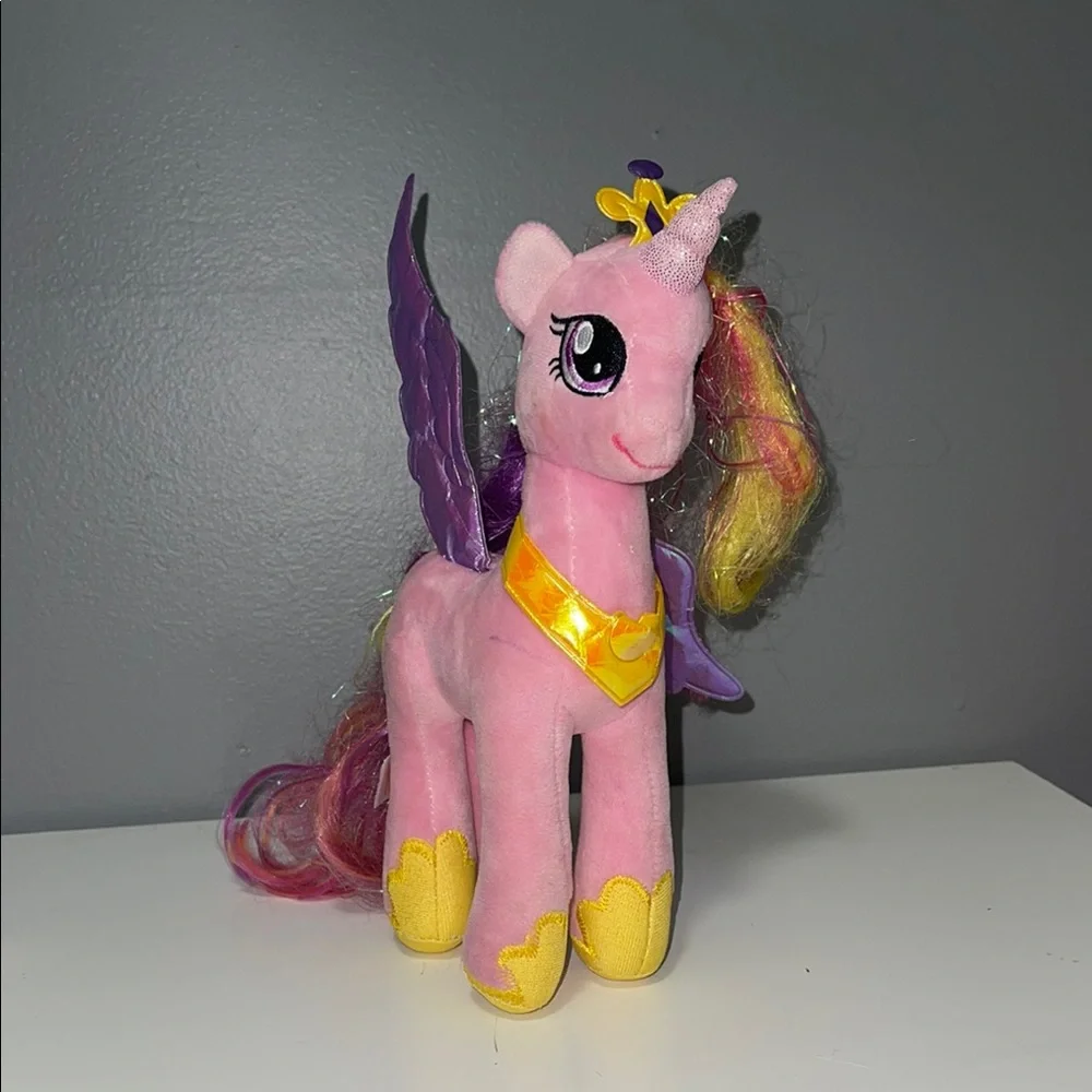 Ty Pink and Yellow Stuffed My little Pony Princess Candace